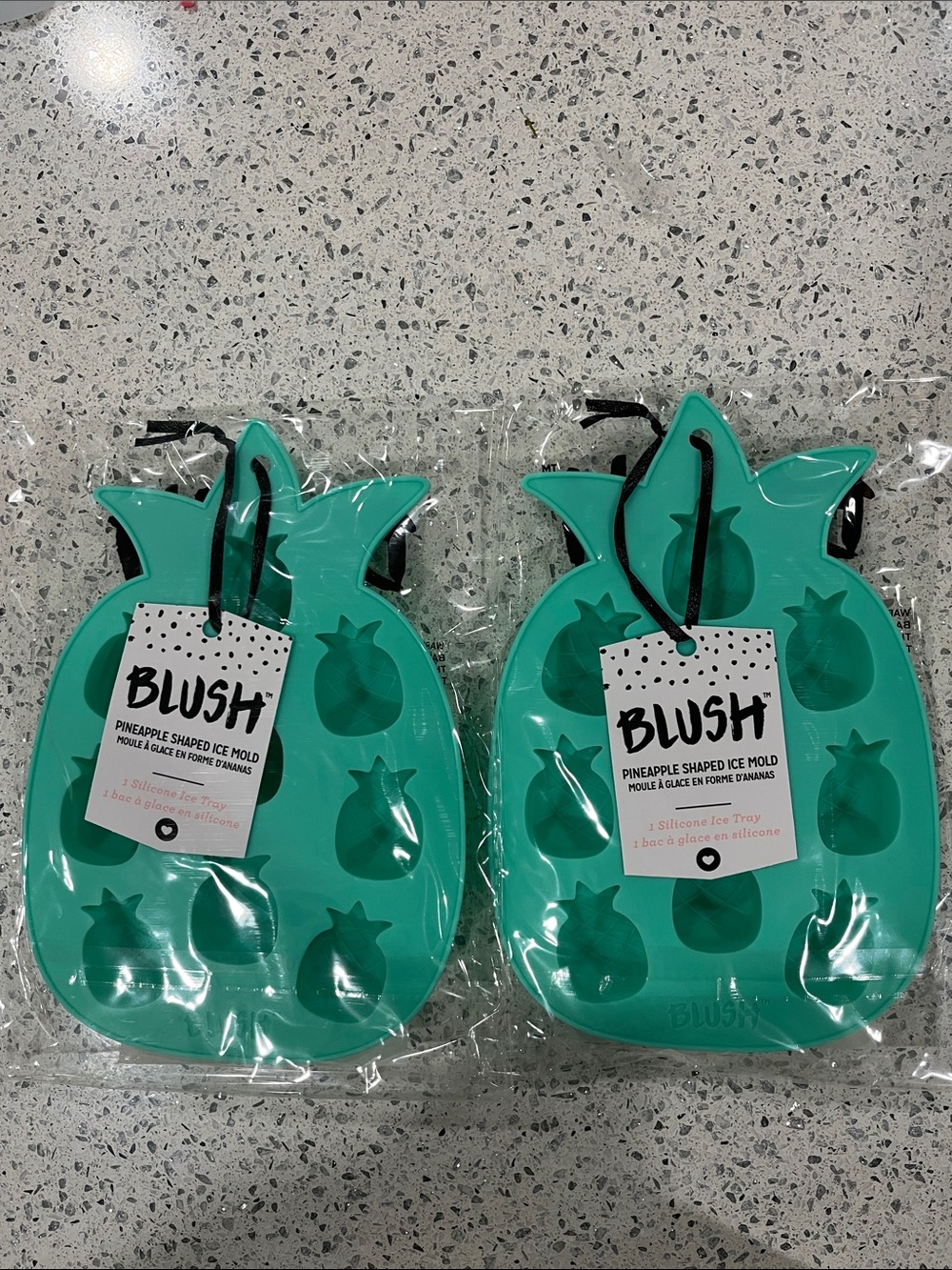 2 Blush Pineapple Silicone Ice Mold - Teal